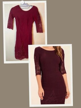 Lu Lus Burgundy Coveted Collection Dress
